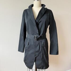 Vintage Jil Sander for Uniqlo +J Black Trench Rain Coat - Size L